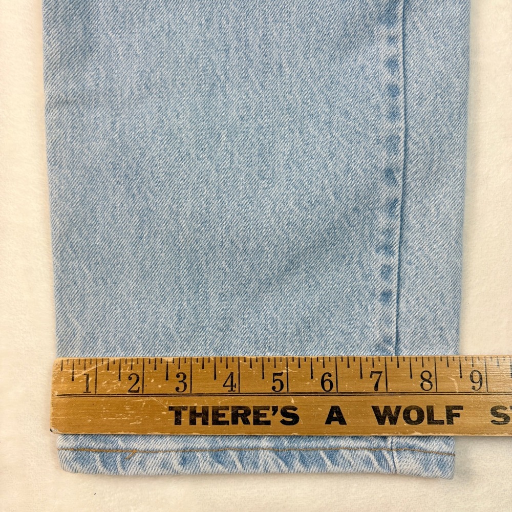 Levi's 505 Jeans Mens 38x30 Light Blue Good Vintage Orange Tab Straight Leg 90s - Picture 5 of 15